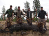 Family of four with bull elk all in one day